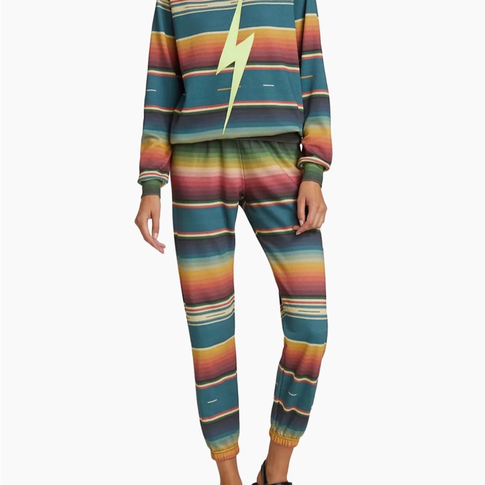 AVIATOR NATION SET! Serape Bolt Stitch Sweatshirt & Sweatpants